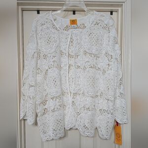 NWT Elegant White Lace Ruby Rd. Jacket 3x